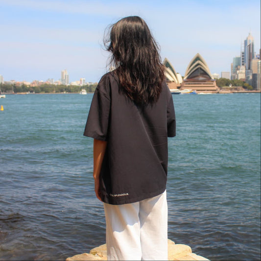 owlam apparel christian navy button up woman