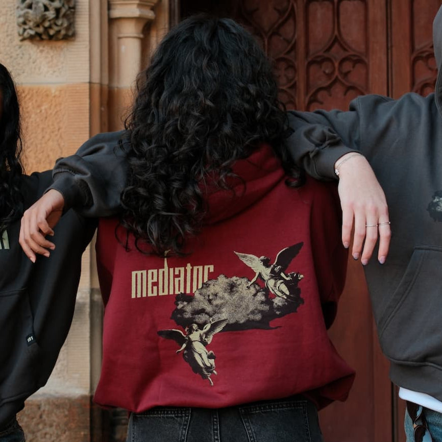 Mediator Zip Up Hoodie - Maroon | Owlam Apparel
