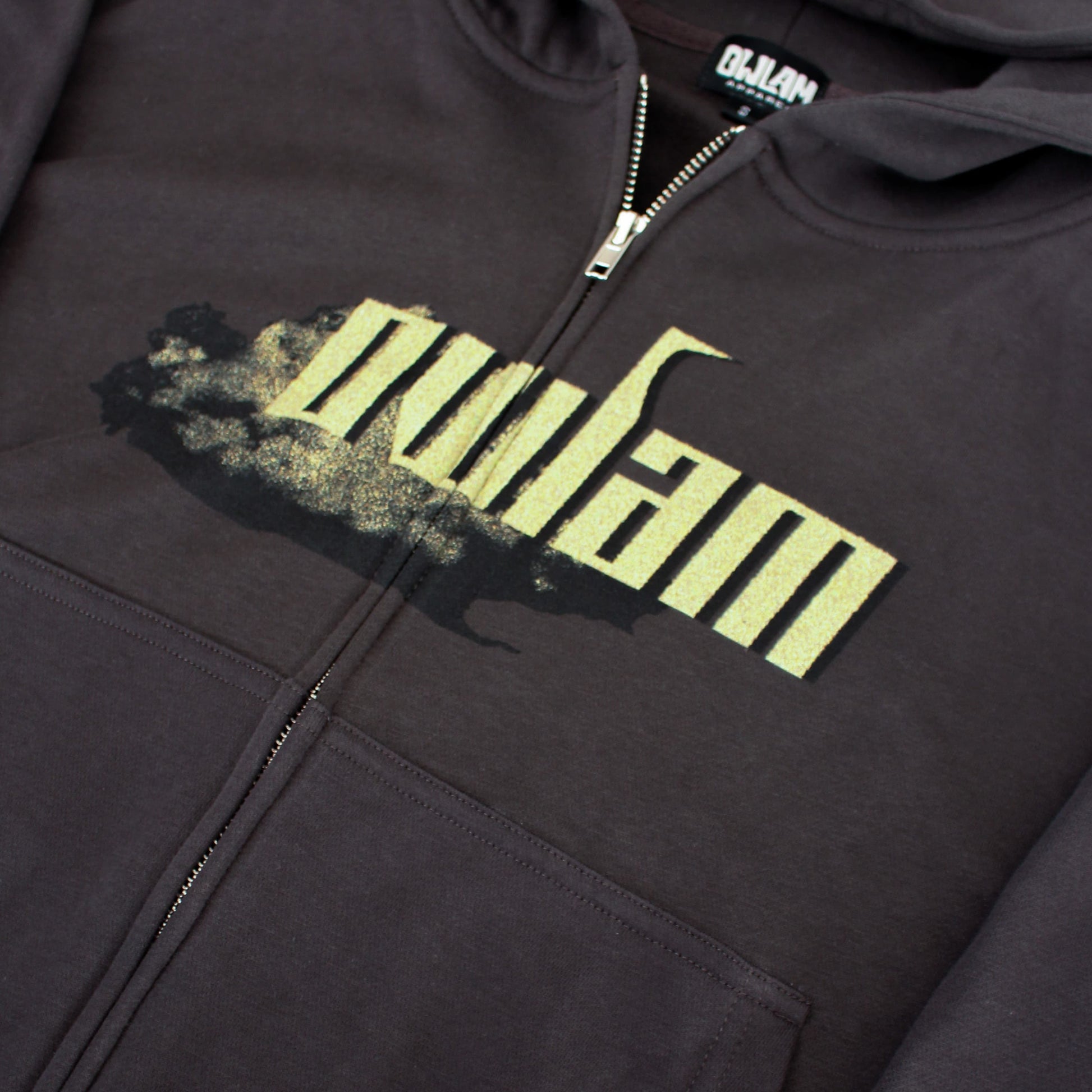 grey zip up hoodie owlam apparel