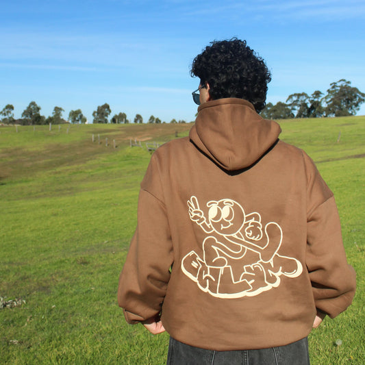 retro cartoon character on hoodie